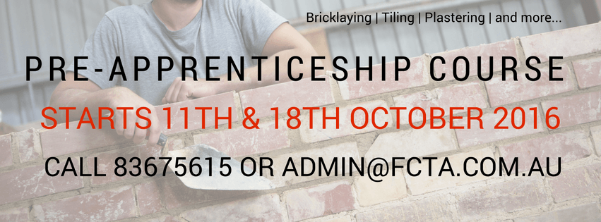New Pre-Apprenticeship Course Starting October 2016