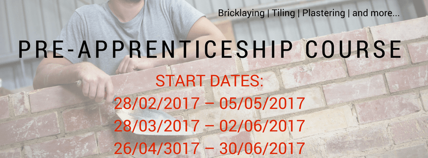Pre-Apprenticeship Course – New Dates Offered!