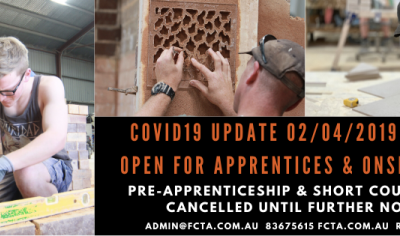 Covid19 Update – We are still open for apprentices & onsite visits